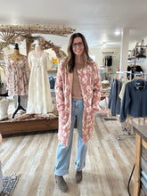 Load image into Gallery viewer, rose floral sweater jacket