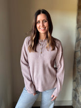 Load image into Gallery viewer, mauve waffle henley