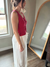 Load image into Gallery viewer, red cotton knit tank