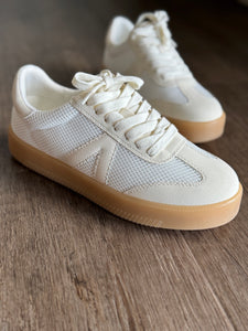solas two-tone cream + white sneakers