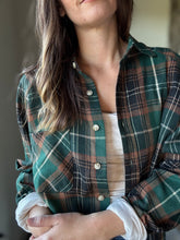 Load image into Gallery viewer, green camp flannel