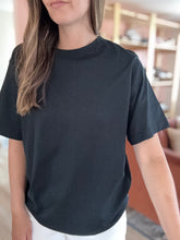 Load image into Gallery viewer, black relaxed cotton tee