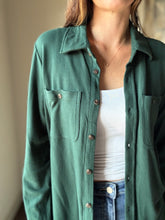 Load image into Gallery viewer, ultra soft hunter green button down flannel