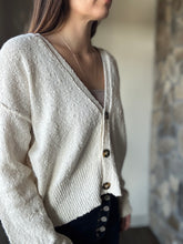 Load image into Gallery viewer, ivory button macie cardigan