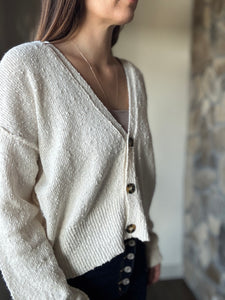 ivory button macie cardigan