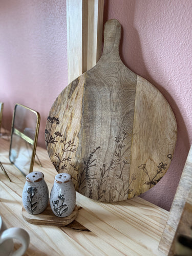 botanical mango wood cutting + cheese board
