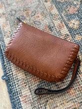 Load image into Gallery viewer, whiskey brown whipstitch crossbody purse + clutch