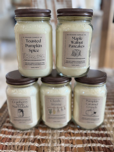 in season candle co. large candles