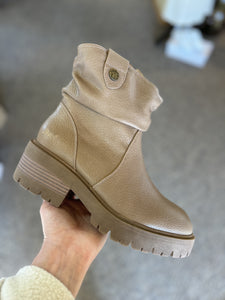 blowfish latte slouchy ankle boot