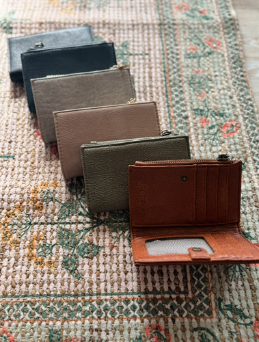 RFID zip-top wallet