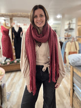 Load image into Gallery viewer, cozy classic merlot scarf