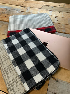 13" plaid mix tablet sleeve