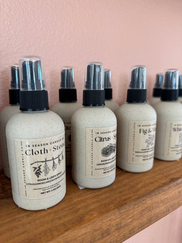 in season candle co room + linen sprays
