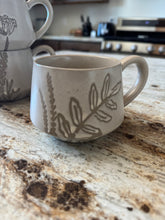 Load image into Gallery viewer, botanical relief stoneware mug