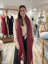 Load image into Gallery viewer, cozy classic merlot scarf