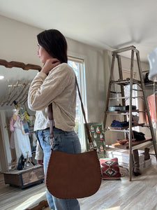 whipstitch trim saddle bag | 2 colors