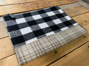 13" plaid mix tablet sleeve