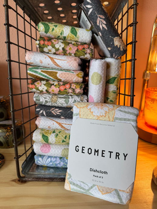 geometry dishcloth set of 3 | 16 styles