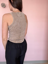 Load image into Gallery viewer, brown mineral wash tank top