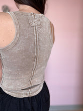 Load image into Gallery viewer, brown mineral wash tank top
