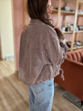 Load image into Gallery viewer, dusty plum cotton jacket