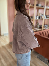 Load image into Gallery viewer, dusty plum cotton jacket