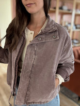 Load image into Gallery viewer, dusty plum cotton jacket