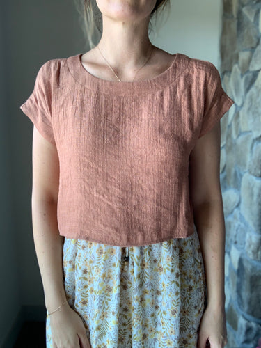 sienna lightweight short sleeve crop