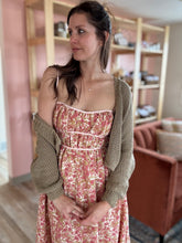 Load image into Gallery viewer, mocha cotton cropped cardigan