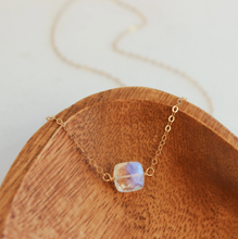 Load image into Gallery viewer, hello adorn moonstone cushion necklace | 14kt gold fill + sterling silver