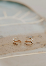 Load image into Gallery viewer, hello adorn tiny twist earrings | gold + silver