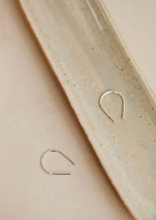 Load image into Gallery viewer, hello adorn tiny horseshoe earrings | 14kt gold fill + sterling silver