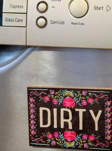 natural life clean/dirty dishwasher magnet