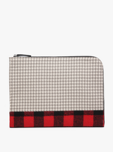 13" plaid mix tablet sleeve