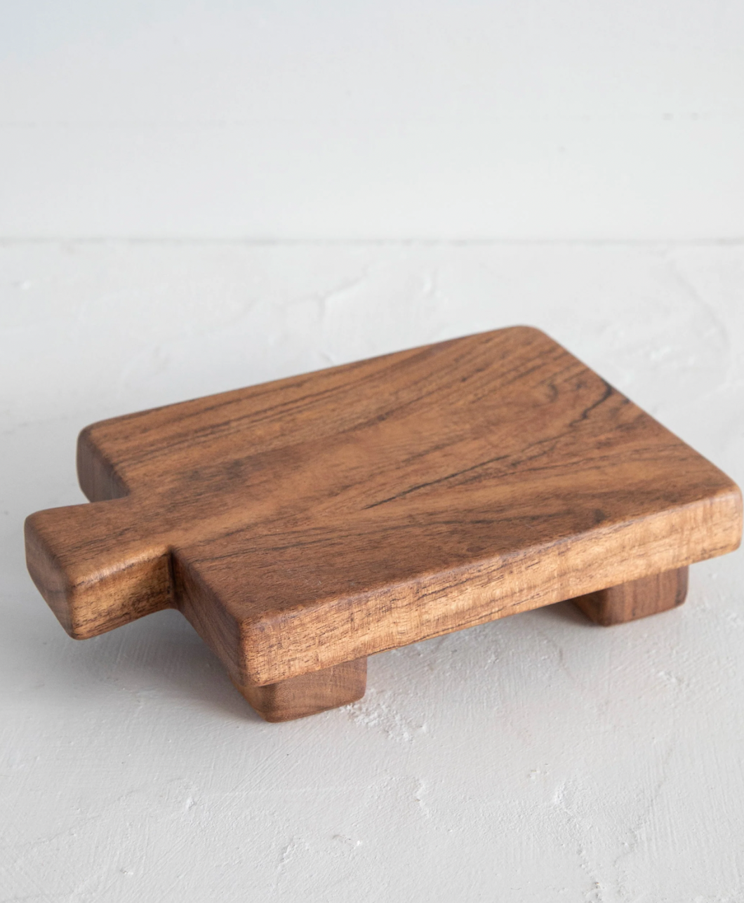 natural life hand-carved acacia wood counter riser