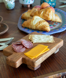 natural life hand-carved acacia wood counter riser