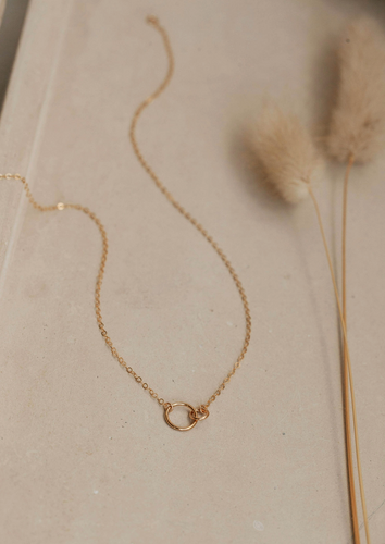 hello adorn tiny links necklace | 14kt gold fill + sterling silver