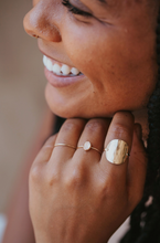 Load image into Gallery viewer, hello adorn rosie oval ring 14kt gold fill