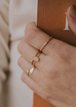 Load image into Gallery viewer, hello adorn rosie oval ring 14kt gold fill