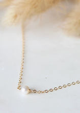 Load image into Gallery viewer, hello adorn tiny freshwater pearl necklace | gold + silver