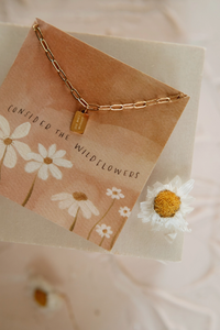 do not worry mini tag necklace