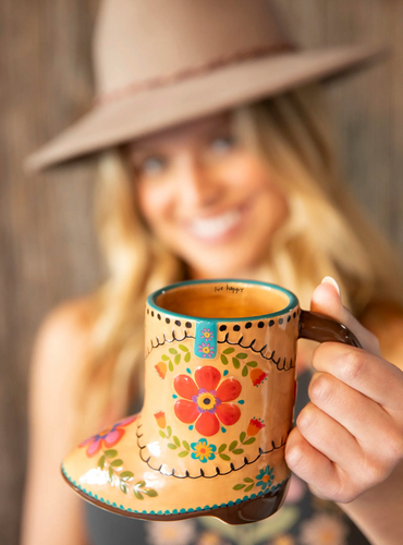 natural life folk art mug - betty the boot