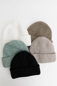 soft heathered knit beanie