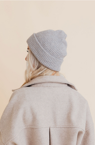 soft heathered knit beanie