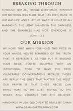 Load image into Gallery viewer, breaking through | John 1:3 necklace