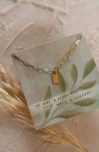 Load image into Gallery viewer, hope + future mini tag necklace