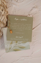 Load image into Gallery viewer, hope + future mini tag necklace