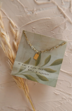 Load image into Gallery viewer, hope + future mini tag necklace