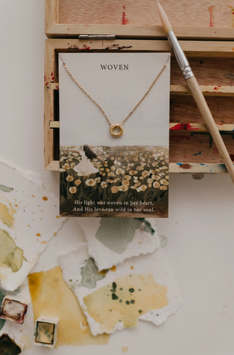 woven christian necklace
