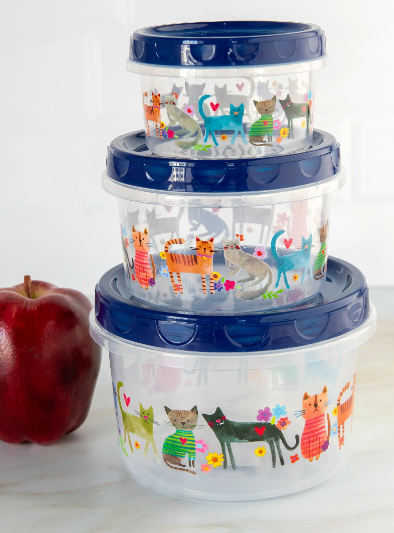 natural life cat storage containers - set of 3